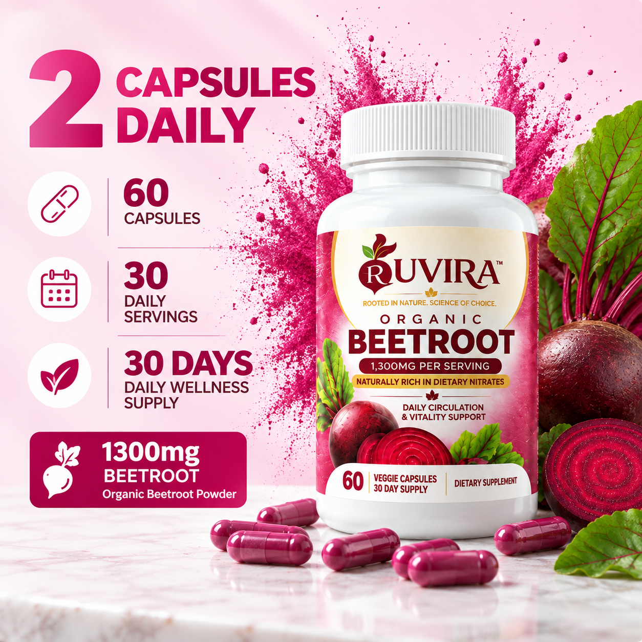Ruvira™- Beetroot Vitality & Circulation Formula