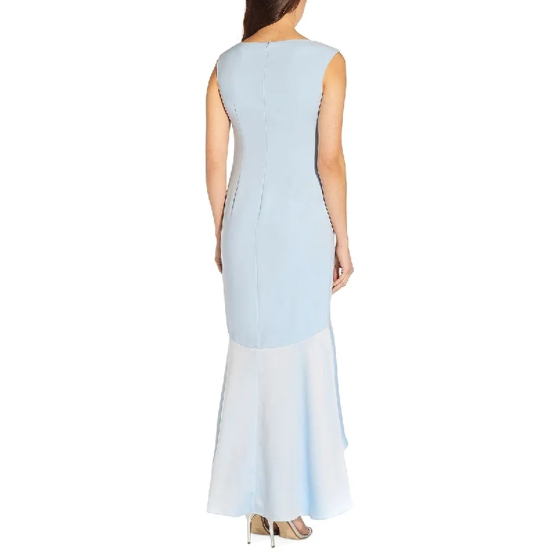 women's work dressesAdrianna Papell Women's Button Trim High Low Gown Blue Size 2