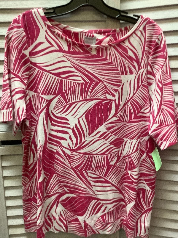 women's T-shirts with turtlenecksTop Short Sleeve By Chicos  Size: L