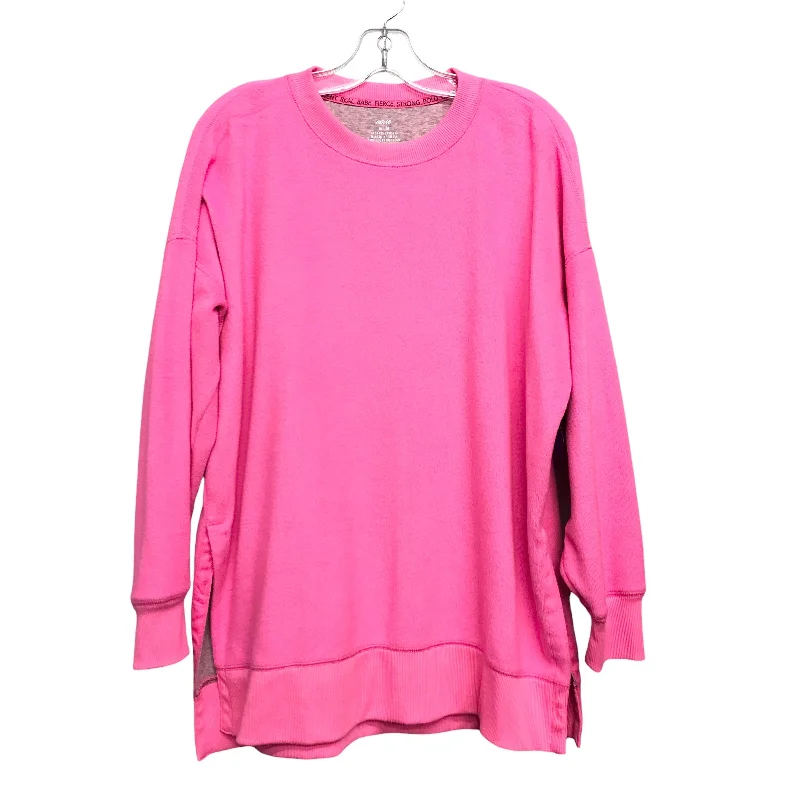 women's tops with ruffled hemsTop Ls By Aerie In Pink, Size:M