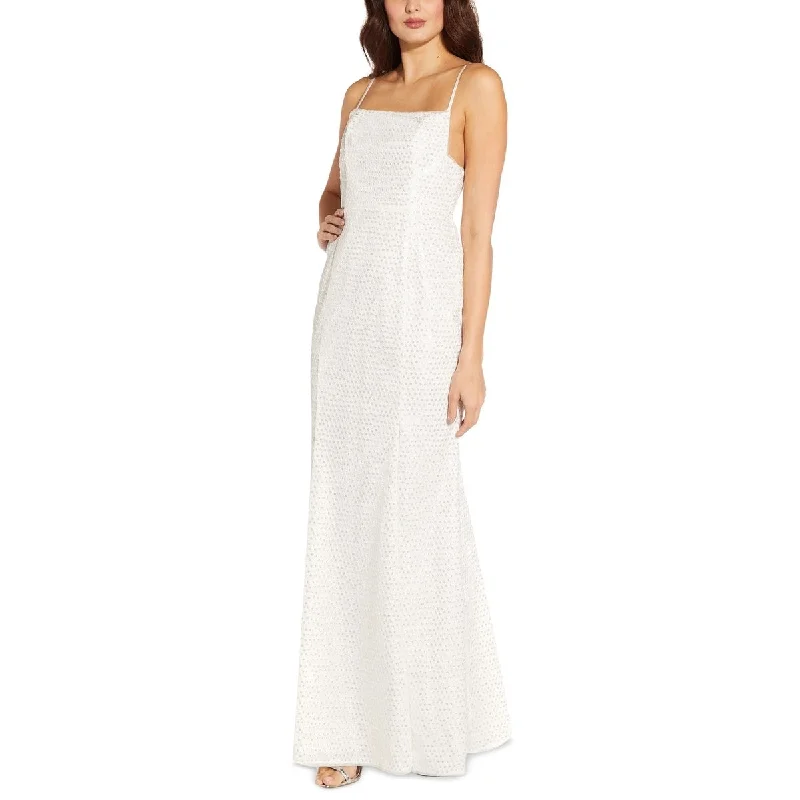 women's sheath dressesAidan By Aidan Mattox Women's Sequined Gown White Size 8M - 8 M