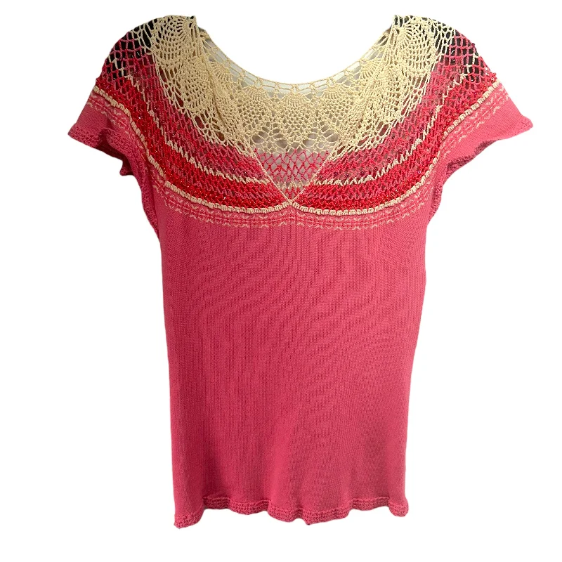 women's T-shirts with stretchable fabricTop Short Sleeve By Cmc  Size: S