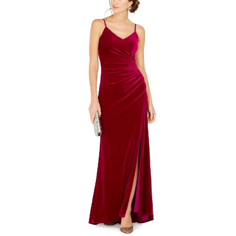 women's affordable dressesVince Camuto Women's Draped Velvet Slit Gown Pink Size 4