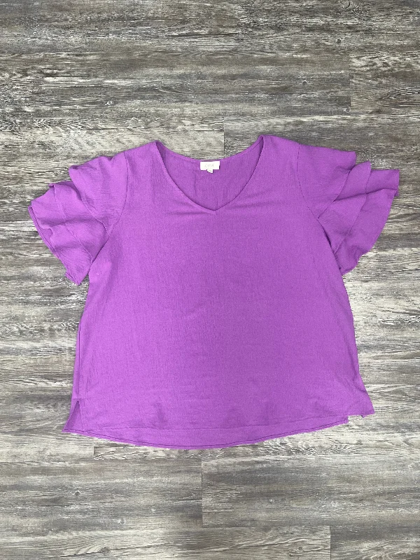 women's T-shirts with faded effectsTop Short Sleeve By Oddi  Size: 3x