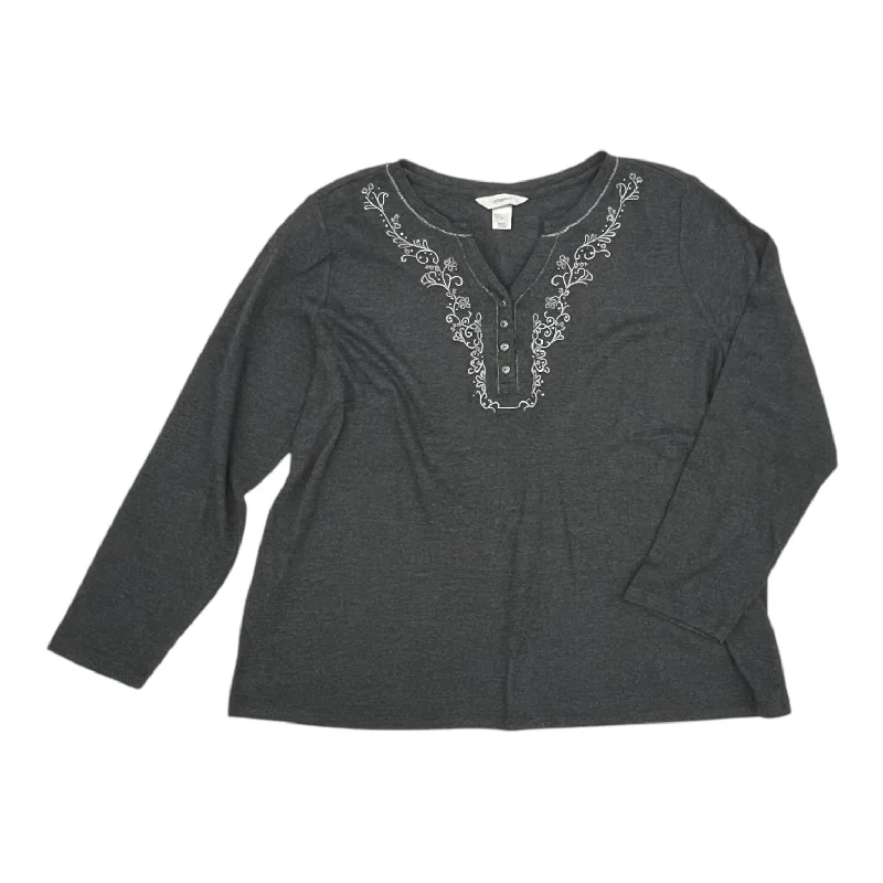 women's tops for those who love to shop for unique findsTop Ls By Cj Banks In Grey, Size:1X