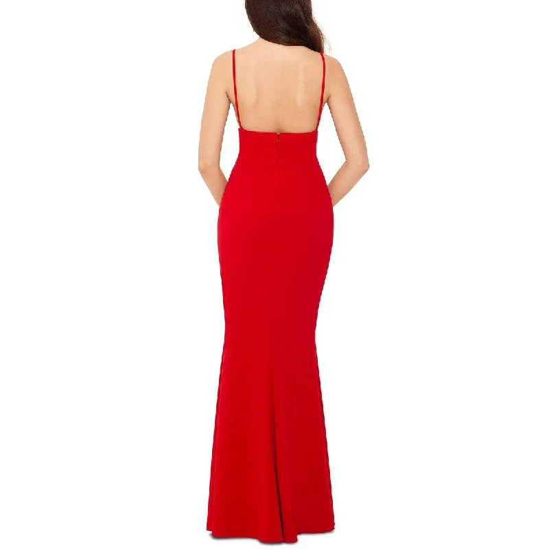 women's eco-friendly dressesBetsy & Adam Women's Spaghetti Strap Solid Gown Red Size 6