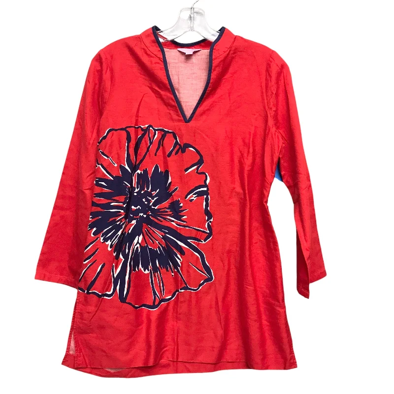 women's tops for smart casual looksTop Ls Designer By Lilly Pulitzer In Red, Size:S