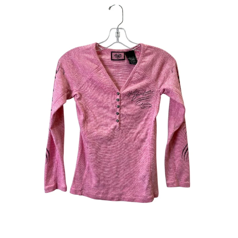 women's tops for glamorous eveningsTop Ls By Harley Davidson In Pink, Size:Xs