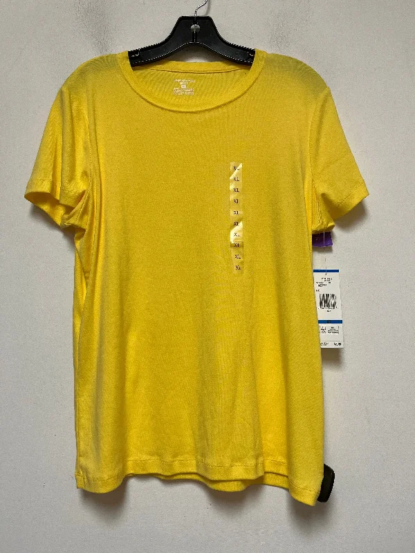 women's T-shirts with international brandingTop Short Sleeve Basic By Jones New York  Size: Xl