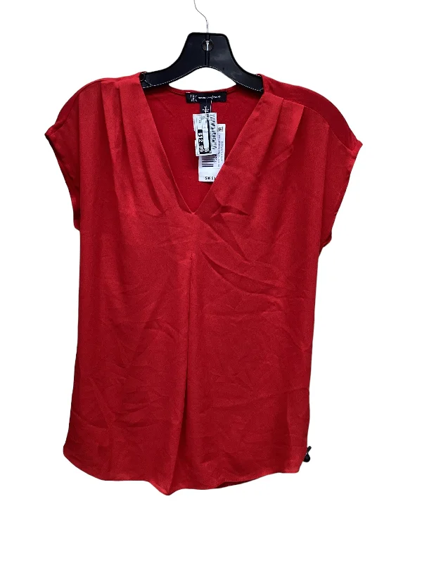 women's T-shirts with slogansTop Short Sleeve By Inc  Size: Xs