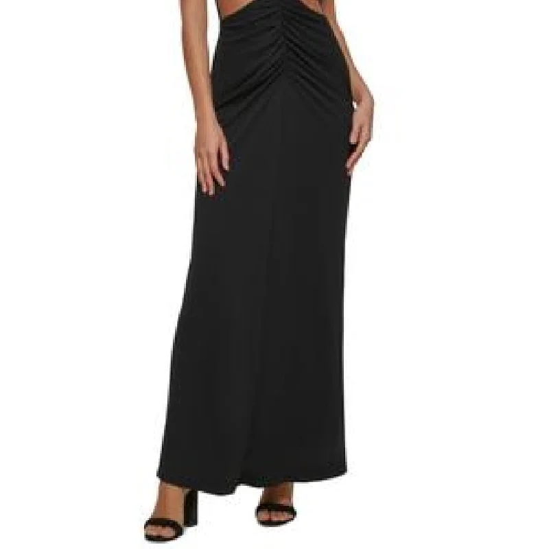 women's bow dressesCalvin Klein Women's Scuba Crepe Cutout Gown Black Size 8