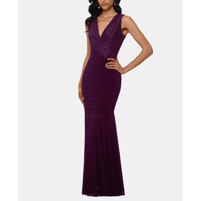 women's made-to-order dressesBetsy & Adam Women's Bandage Gown Dark Purple Size 1