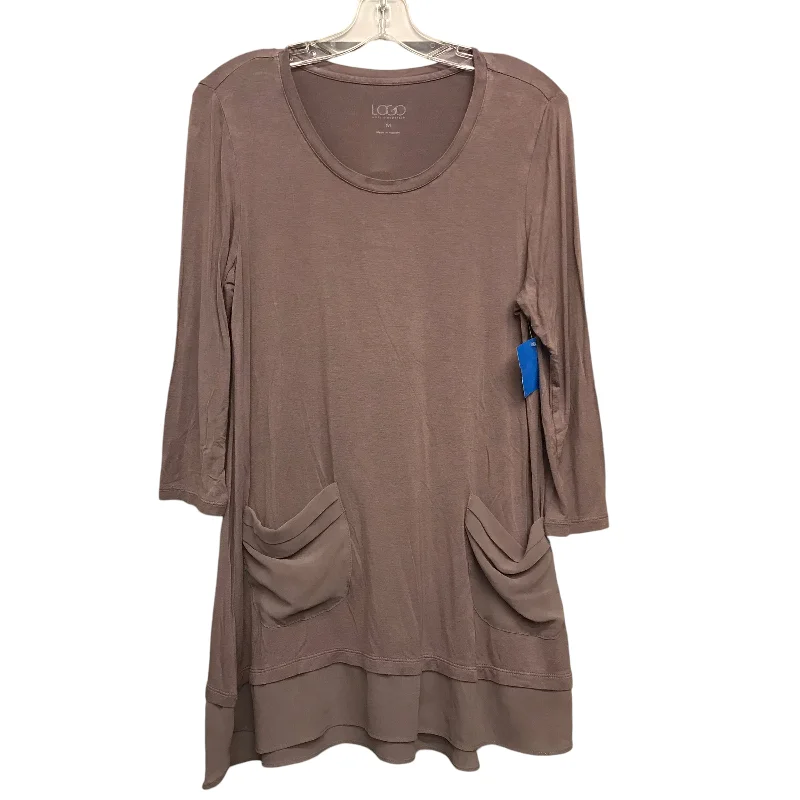 women's tops for those who love to experiment with fashionTop Ls By Logo In Grey, Size:M