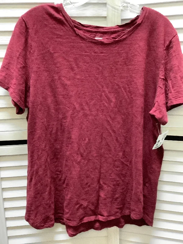 women's T-shirts with sequin embellishmentsTop Short Sleeve By Old Navy  Size: L