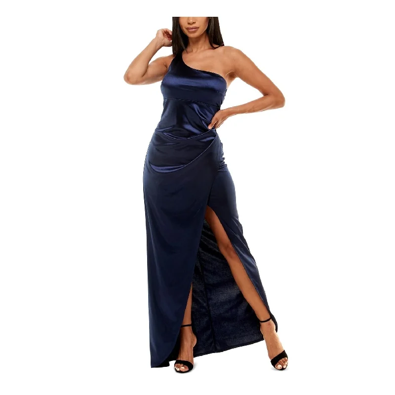 women's velvet dressesEmerald Sundae Women's Neckline Full Length Formal Gown Dress Blue Size Medium