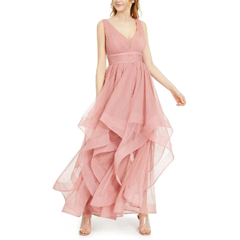 women's minimalist dressesSequin Hearts Women's High/Low Hem Gown Size 9 - Pink Size 9