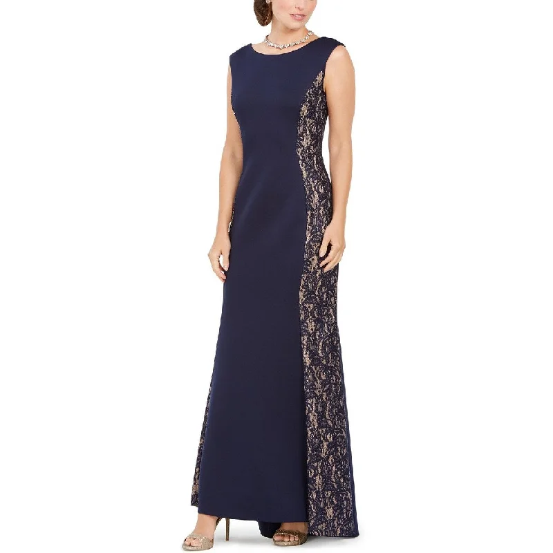 women's wrap dressesJessica Howard Women's Sequined-Lace Scuba Mermaid Gown Blue Size 6