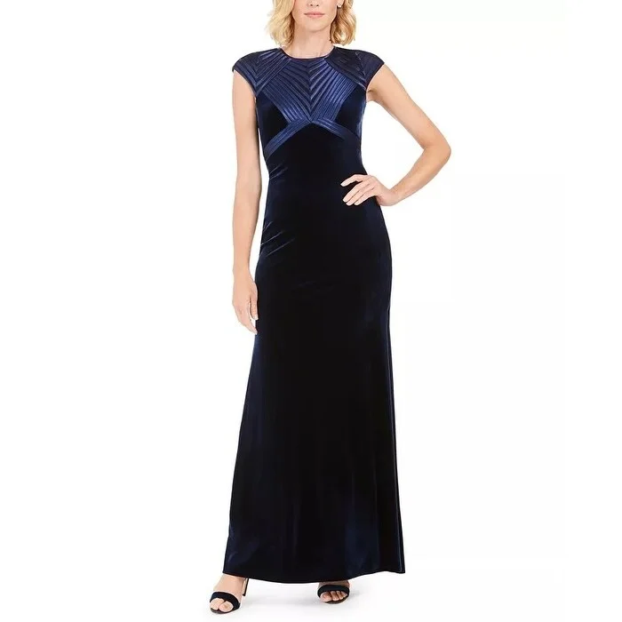 women's lightweight dressesBetsy & Adam Women's Bandage & Velvet Gown Navy Size 14