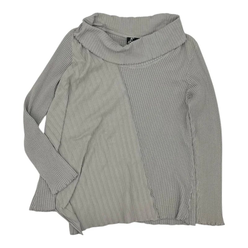 women's tops for beach outingsTOP LS by FENINI In GREY, Size: L