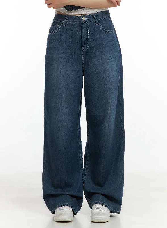 women's low-rise denim jeansSolid Low Rise Baggy Jeans CL422