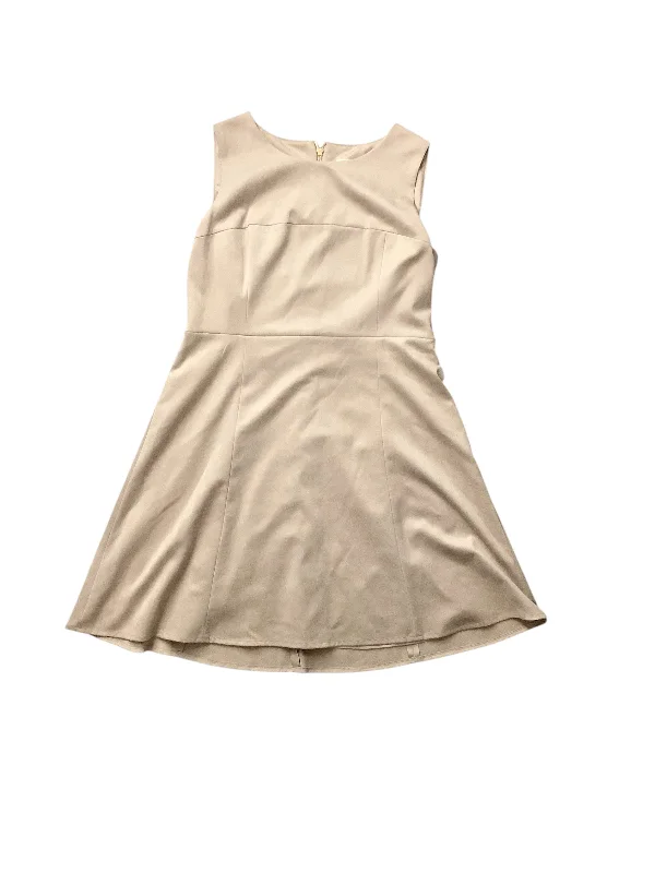 women's metallic dressesDress Casual Midi By Calvin Klein In Tan, Size: 16