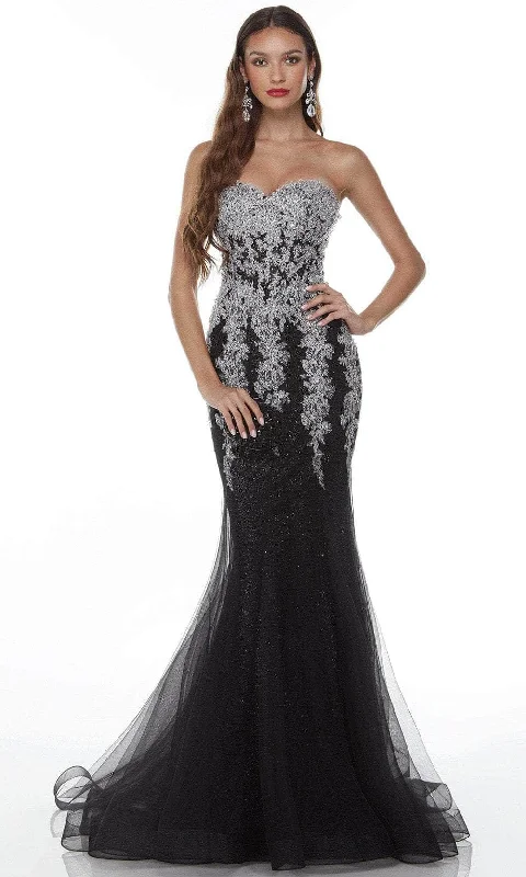 women's formal dressesAlyce Paris 61222 - Embellished Strapless Evening Dress