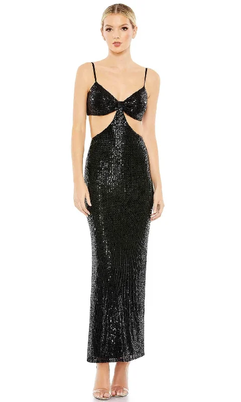 women's lace-up dressesIeena Duggal 70130 - Cutout Sequined Evening Gown