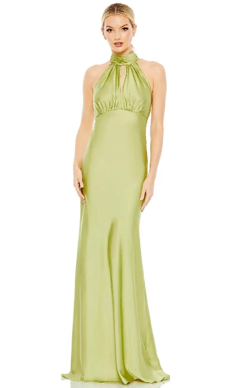 women's pastel dressesIeena Duggal 49520 - High Halter Evening Gown