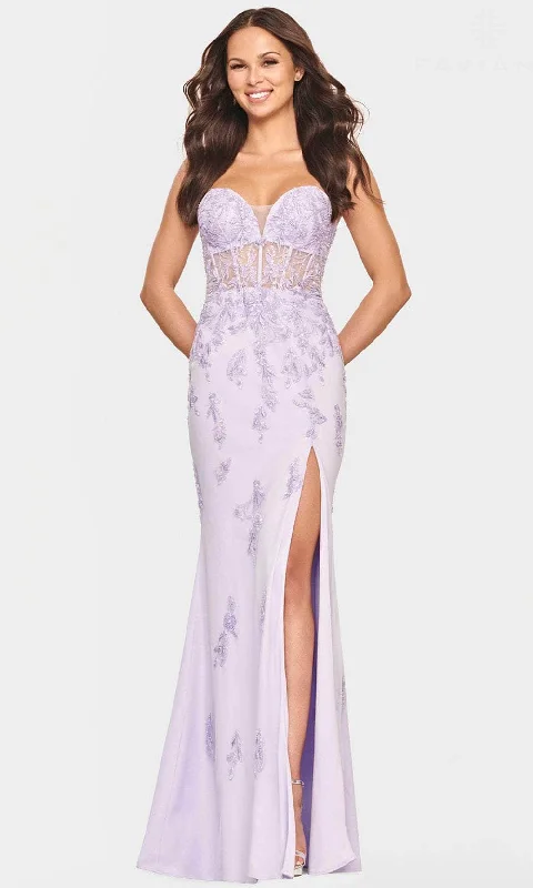 women's curve-hugging dressesFaviana S10832 - Beaded Sweetheart Evening Dress