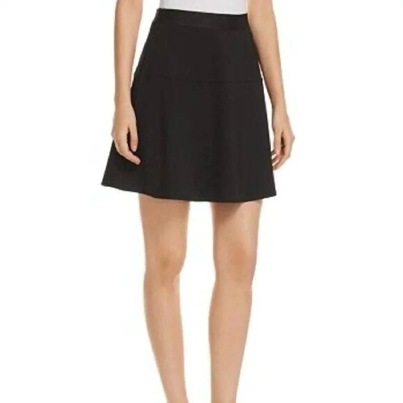 women's polyester skirtsWomen's Cornelia A Line Black Mini Skirt