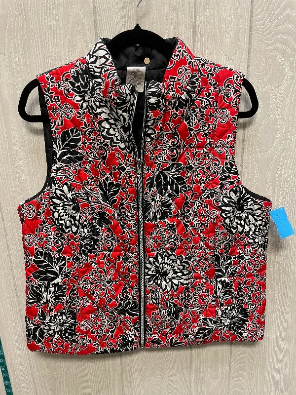 women's coats for glamorous eveningsVest Puffer & Quilted By Ruby Rd In Black & Red, Size: L