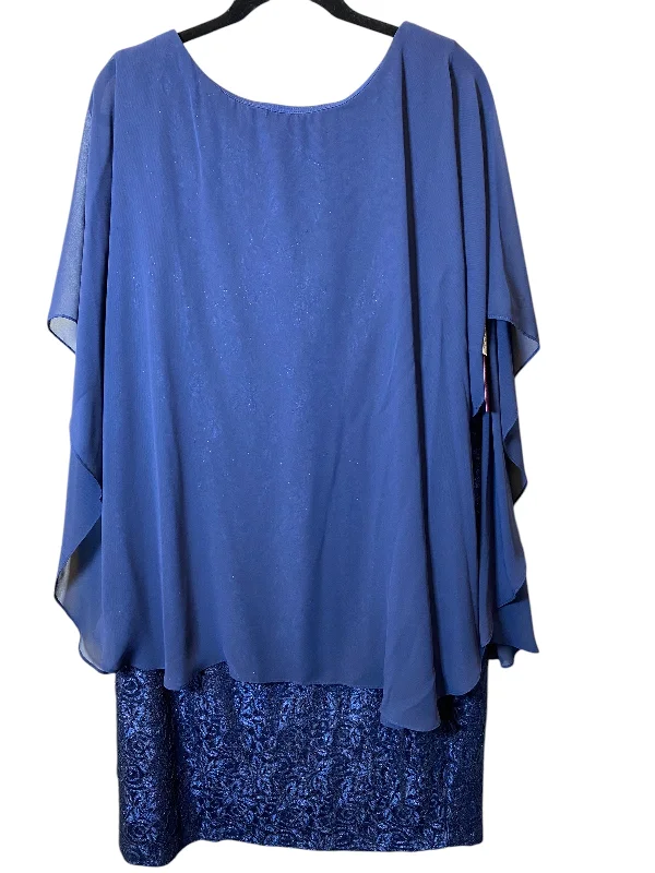 women's casual Friday dressesDress Party Midi By Jessica Howard In Blue, Size: 1x