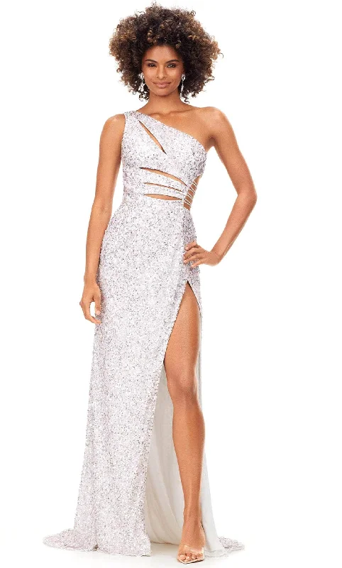 women's silk dressesAshley Lauren 11288 - Sequined Cutout Evening Gown