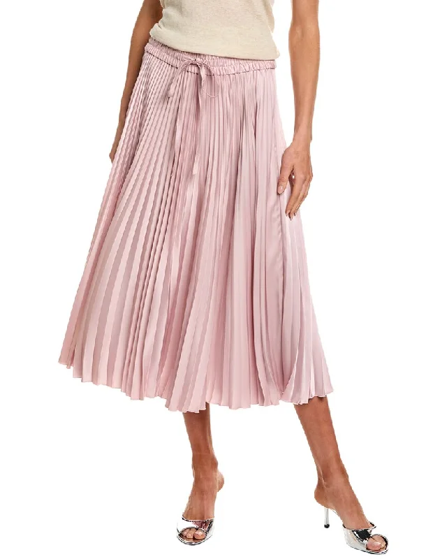 women's moisture-wicking formal skirtsRED Valentino Pleated Satin Maxi Skirt