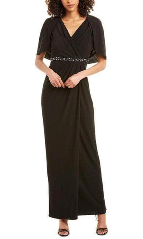 women's flutter-sleeved dressesAdrianna Papell AP1E205551 - Chiffon Cape Sleeved Evening Dress