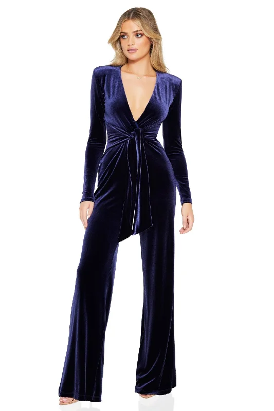 women's elegant jumpsuitsVAMP VELVET JUMPSUIT