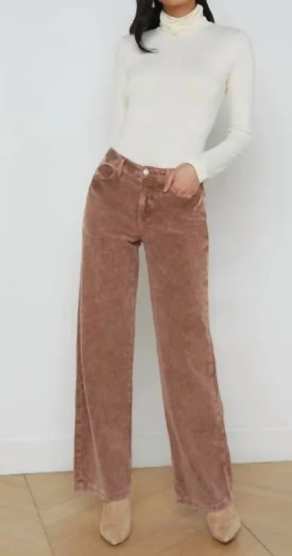 women's denim jeans for a flattering silhouetteScottie Wide Leg H/r Corduroy Jean In Plaster