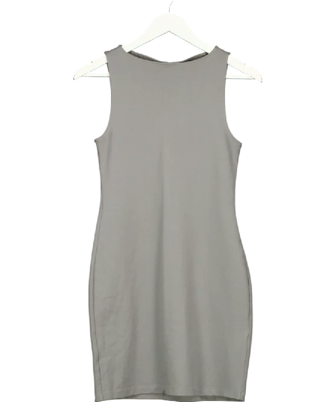 women's short-sleeved dresses& Other Stories Grey Sleeveless Mini Dress UK S