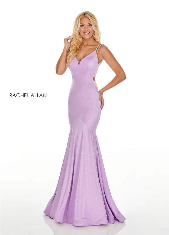 women's everyday dressesRachel Allan 7042 - Dual Straps Trumpet Evening Gown