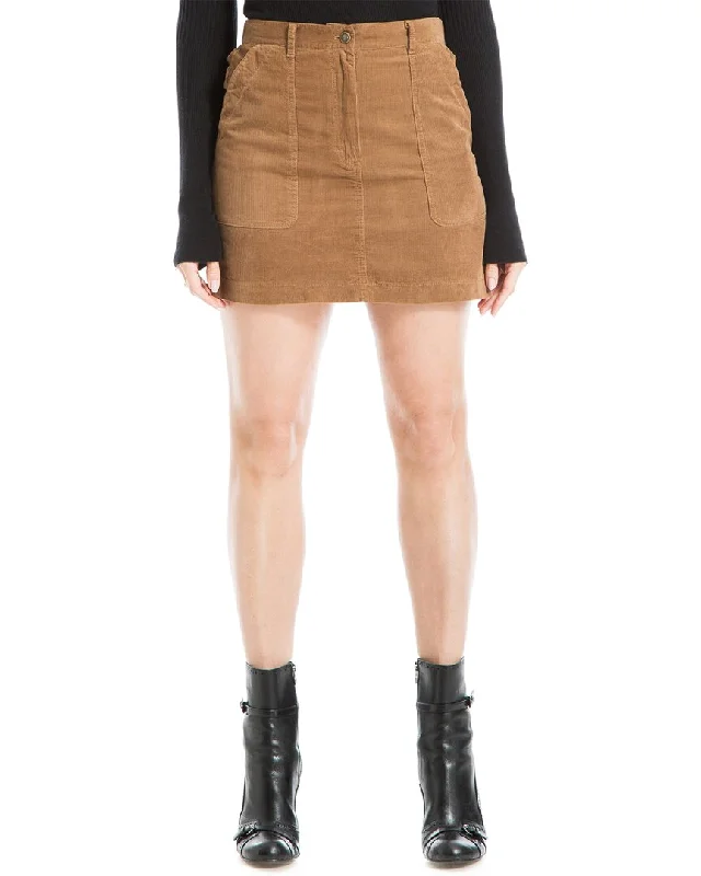 women's work skirtsMax Studio Short Corduroy Porkchop Pocket Skirt