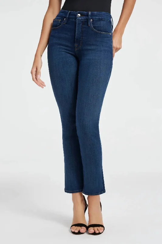 women's denim jeans with contrasting stitchingGood Legs Straight Jean In Blue004