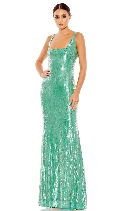 women's lightweight dressesMac Duggal 93725 - Sequined Square Neck Evening Gown