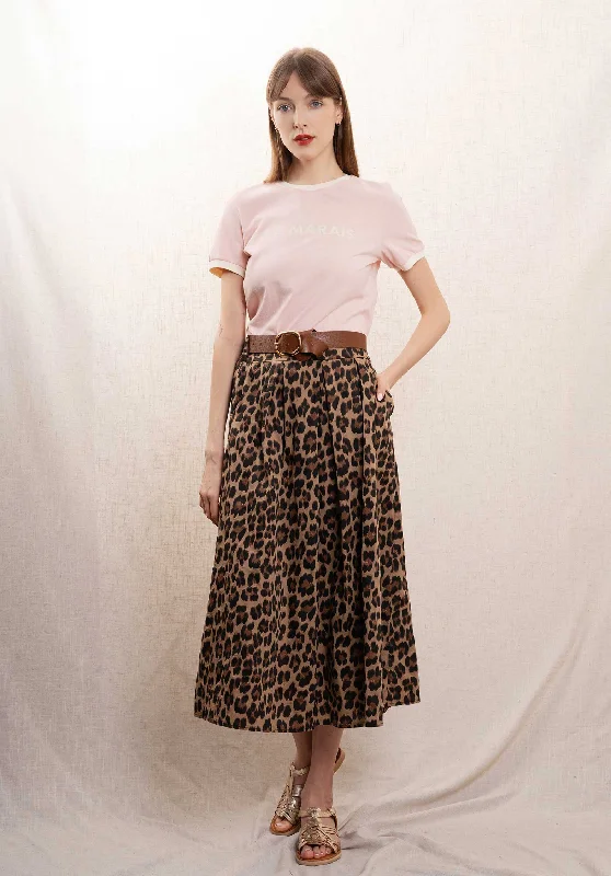 women's chic wrap skirtsSkirt 2123 Leopard-Print