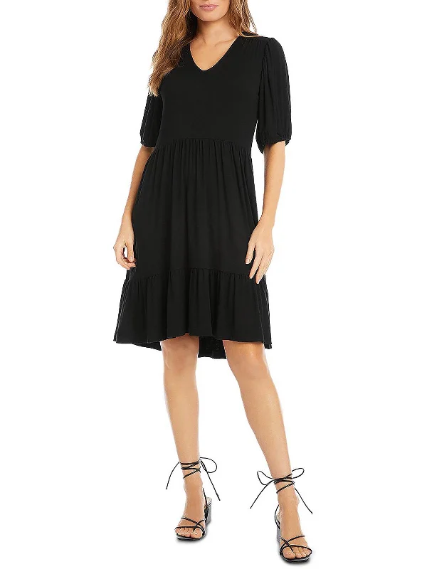 women's midi dressesWomens Tiered Mini Fit & Flare Dress