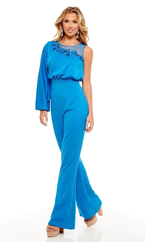 women's beach dressesRachel Allan - Jewel Neck Evening Jumpsuit 50080