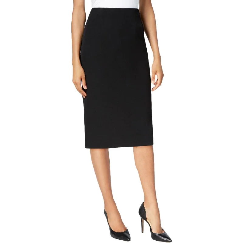 women's fitted skirtsPlus Womens Crepe Work Pencil Skirt