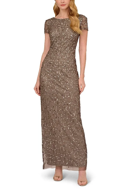 women's halter dressesAdrianna Papell AP2E208616 - Scoop Back Sequin Evening Gown