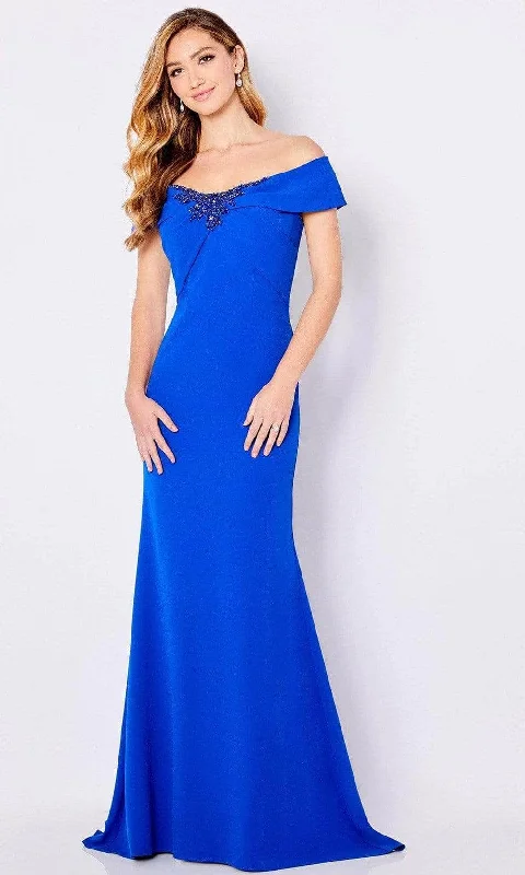 women's statement dressesCameron Blake - Jeweled Off Shoulder Evening Dress 221691