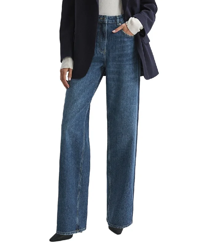 women's distressed denim jeans with holesReiss Hallie Jean