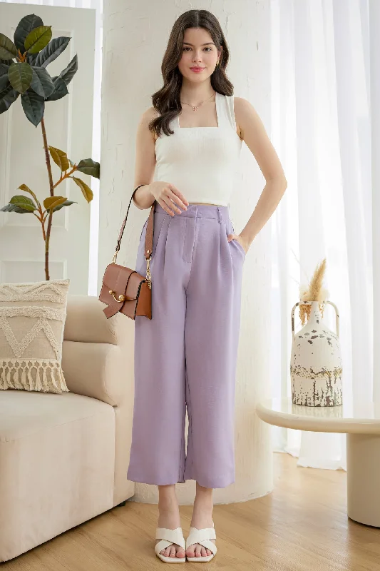 women's formal tiered skirtsTimeless Culottes Pants in Lilac